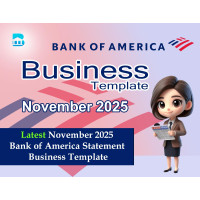 November 2025 Bank of America Statement Business Template